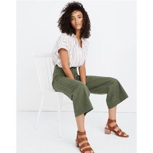 NWT Madewell Military Green Emmet Wide Leg Crop